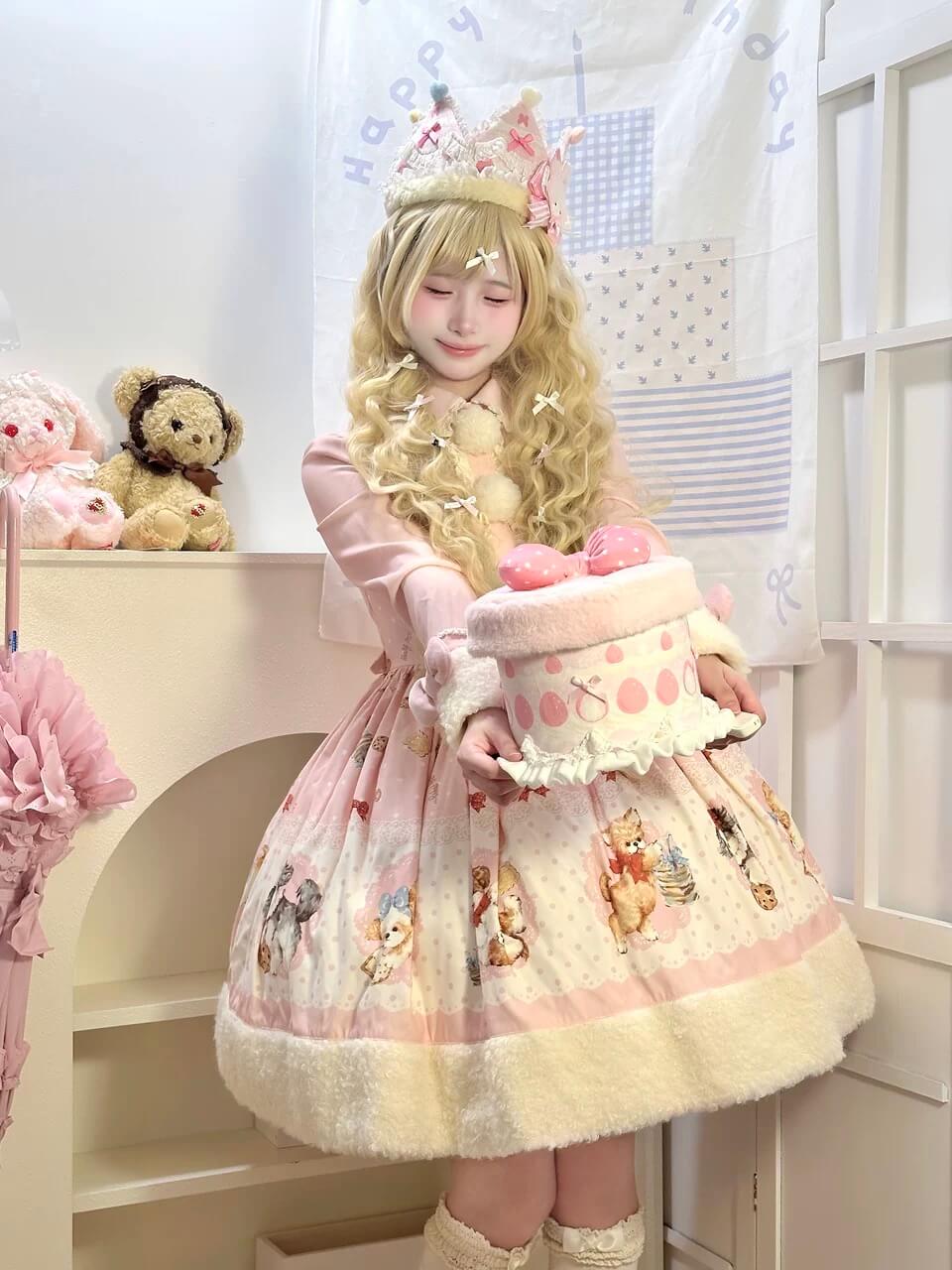Pale Golden Woolly Curly Lolita Doll Wig BY1070