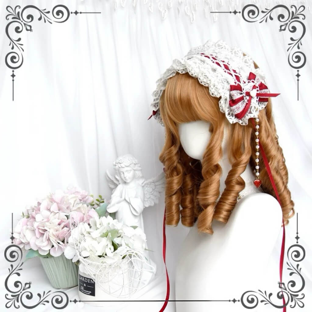 Pearl Girl Vintage Golden Brown Roman Curl Lolita Wig BY3366