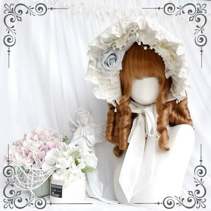 Pearl Girl Vintage Golden Brown Roman Curl Lolita Wig BY3366