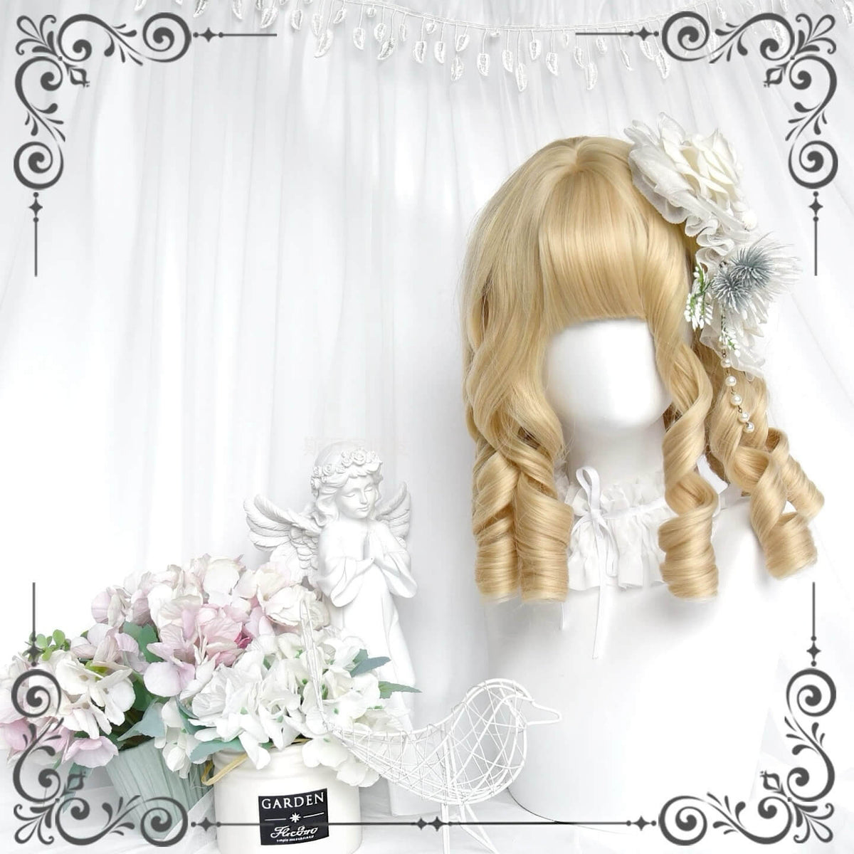 Pearl Girl Vintage Golden Brown Roman Curl Lolita Wig BY3366