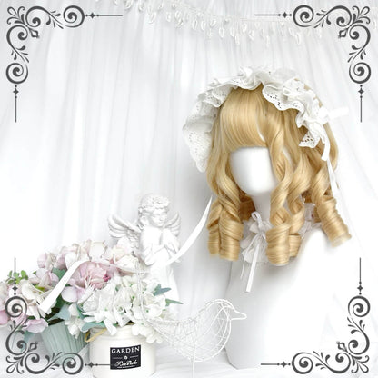 Pearl Girl Vintage Golden Brown Roman Curl Lolita Wig BY3366