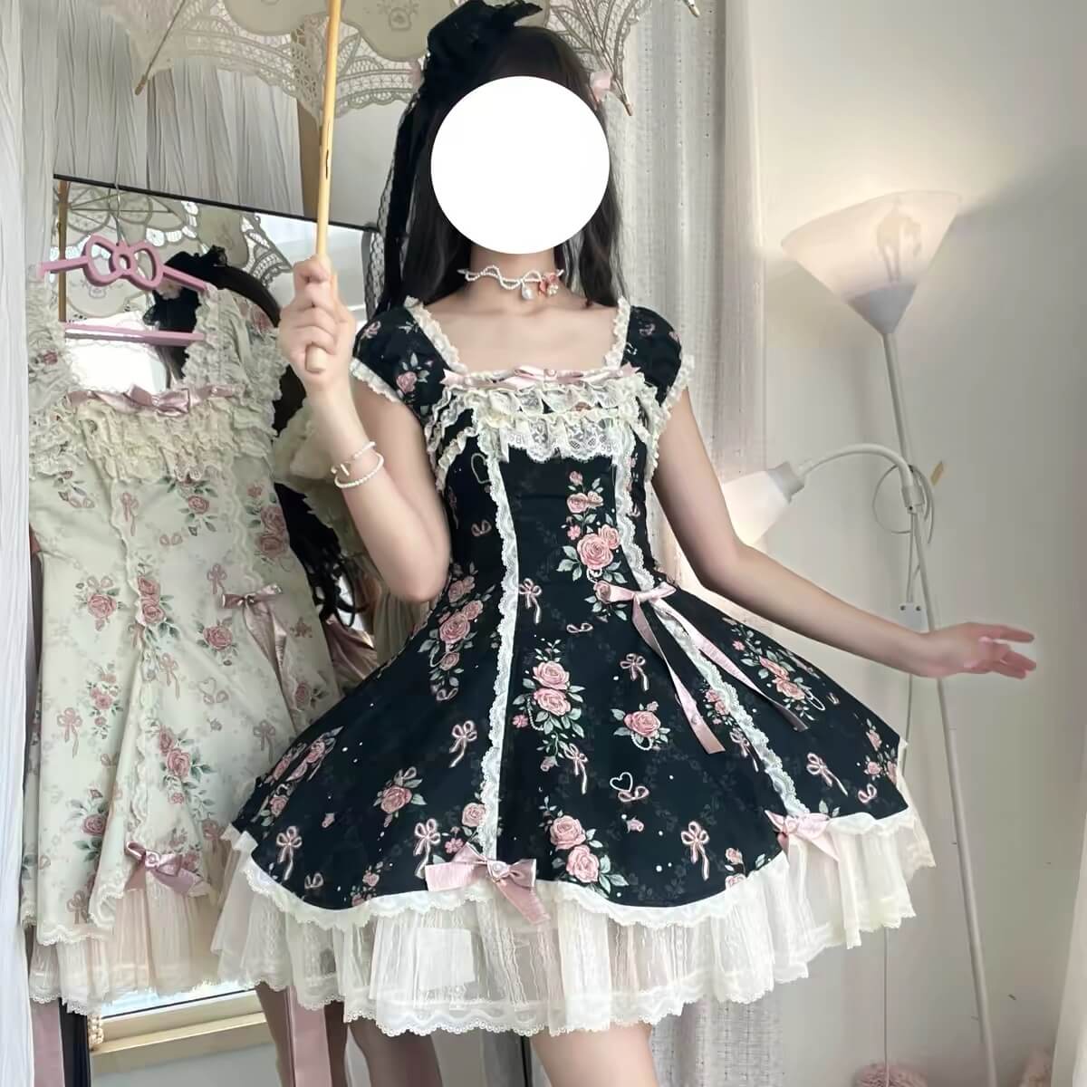Pearl & Rose Vintage Old‑School Classic Lolita OP| Pre Order BY1112
