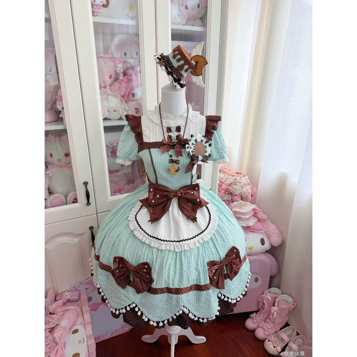 Pre-order Mint Chocolate Cookie Tower Lolita Dress BY9172