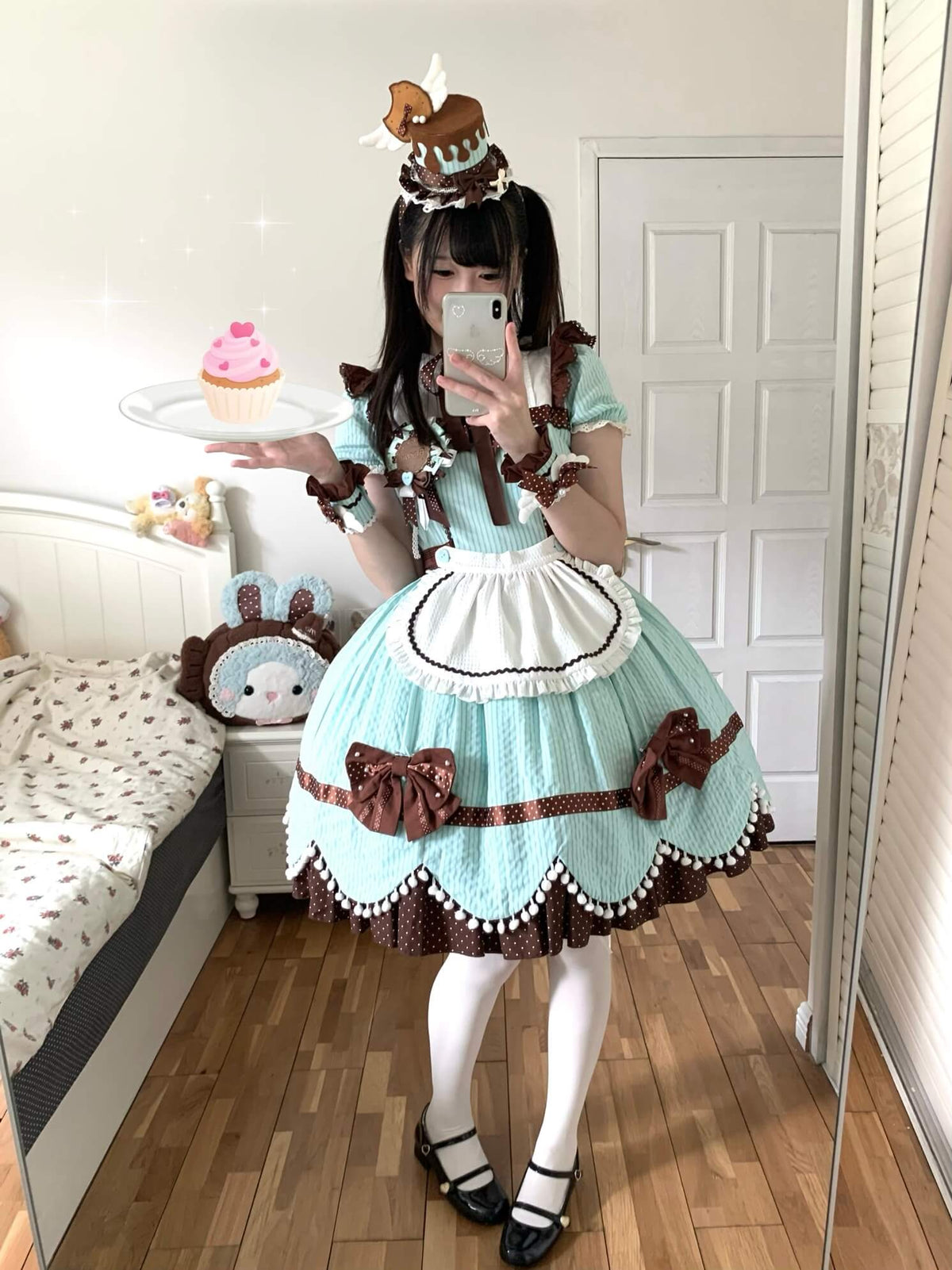 Pre-order Mint Chocolate Cookie Tower Lolita Dress BY9172