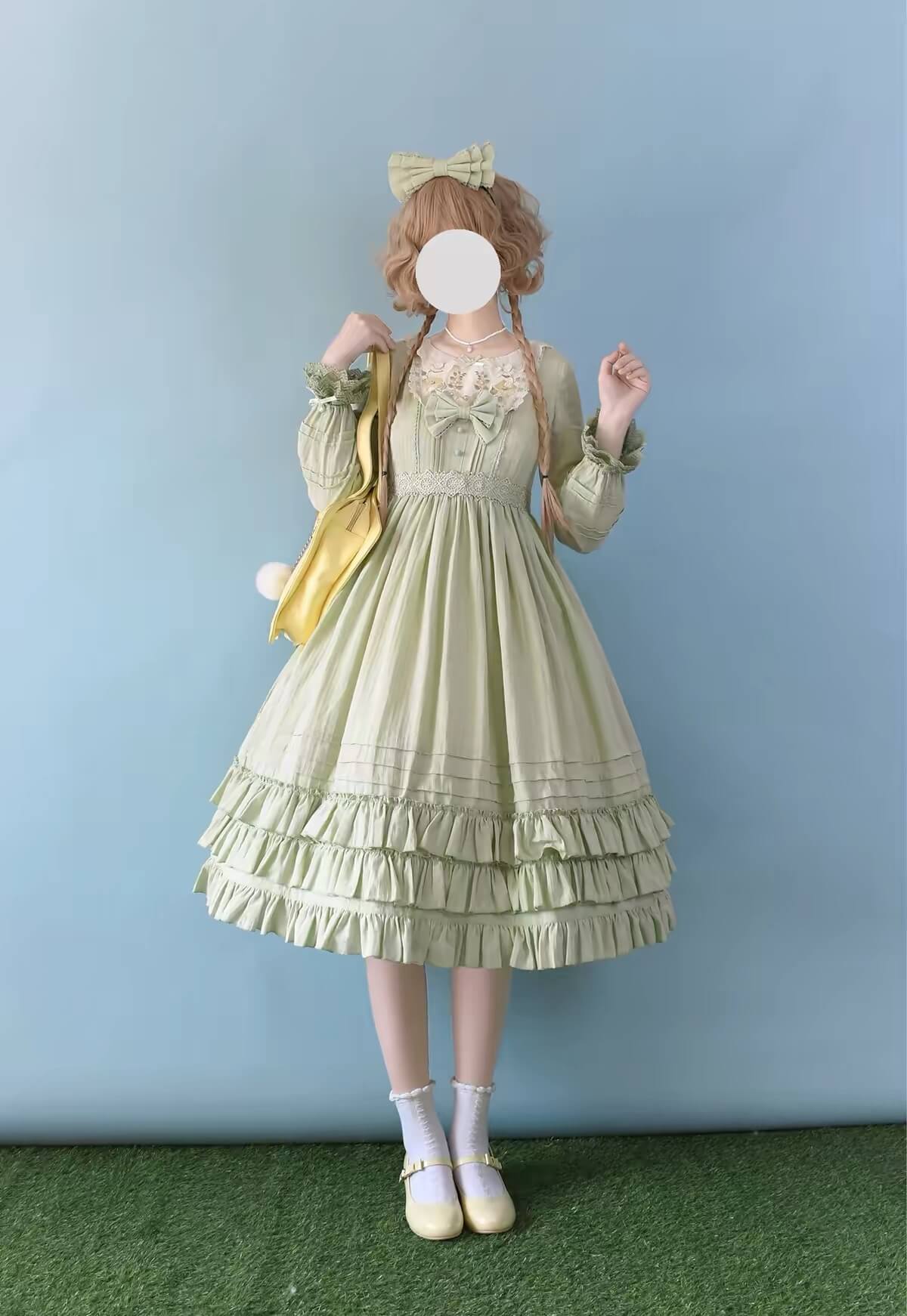 S-3XL Plus Size Daily Sweet Girl Nelly OP Lolita Cotton Dress BY9288