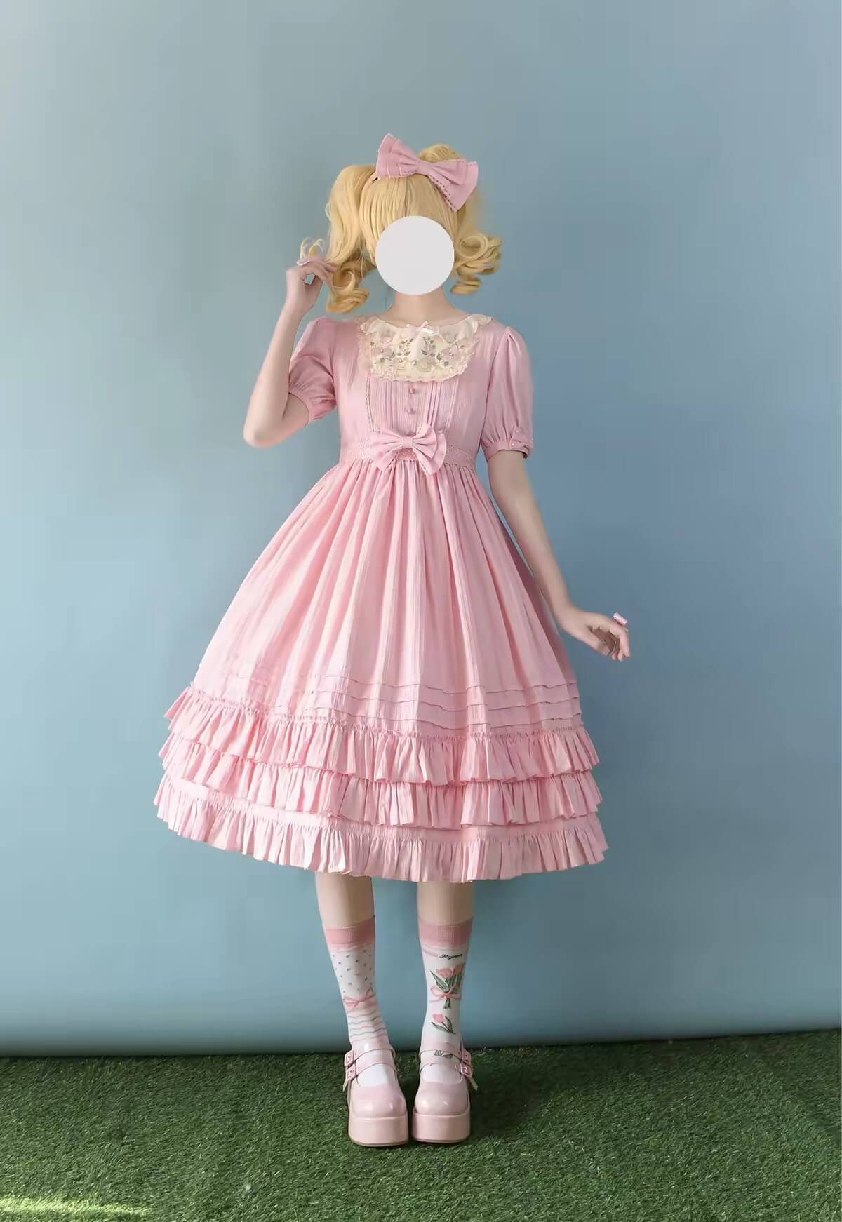S-3XL Plus Size Daily Sweet Girl Nelly OP Lolita Cotton Dress BY9288