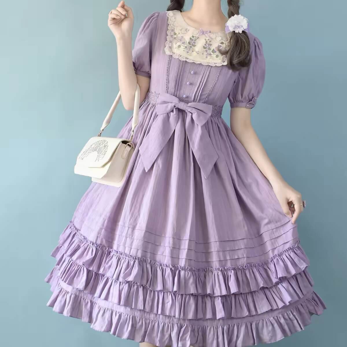 S-3XL Plus Size Daily Sweet Girl Nelly OP Lolita Cotton Dress BY9288