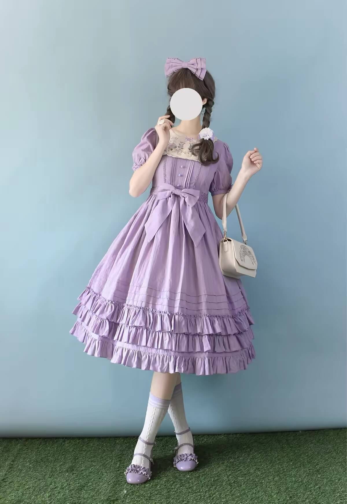 S-3XL Plus Size Daily Sweet Girl Nelly OP Lolita Cotton Dress BY9288
