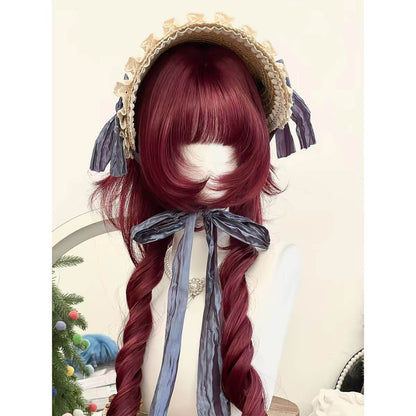 Strawberry Tart Anime Vibe Long Curly Lolita Wig BY3399
