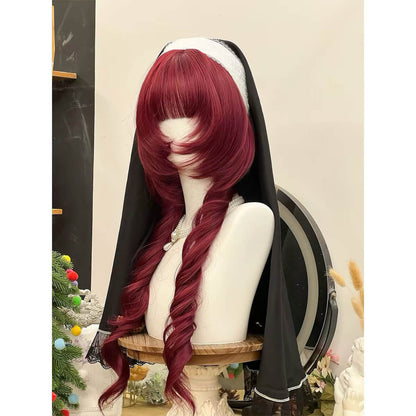 Strawberry Tart Anime Vibe Long Curly Lolita Wig BY3399