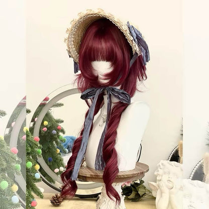 Strawberry Tart Anime Vibe Long Curly Wig