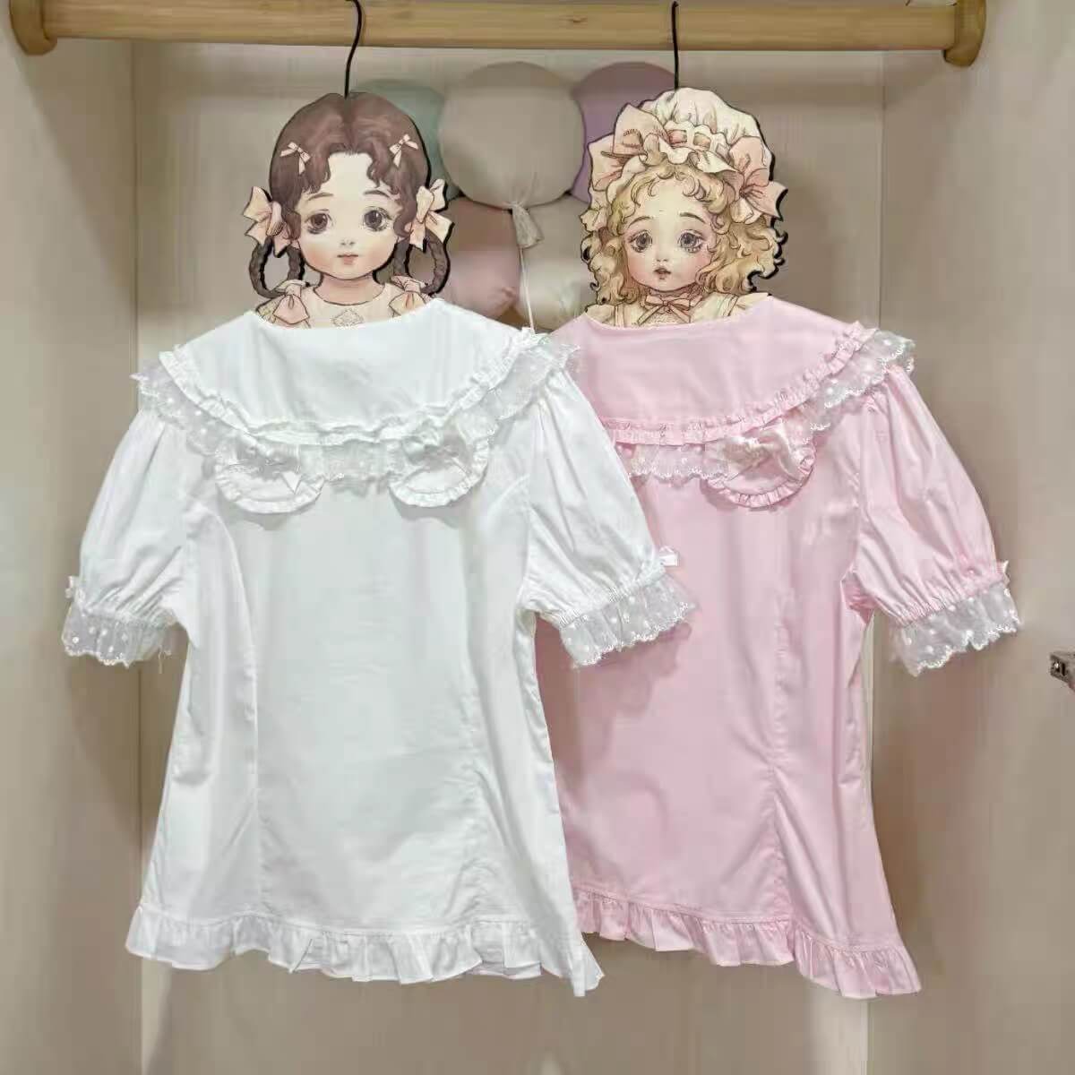 Sweet Doll Collar Short Sleeve Lolita Blouse| In Stock BY1101