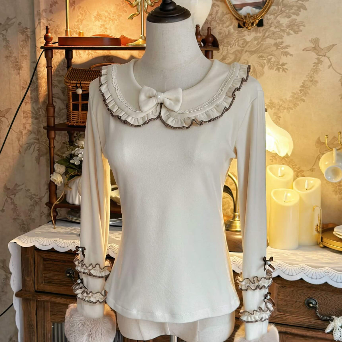 Sweet Girly Peter Pan Collar Lolita Inner Top BY9210