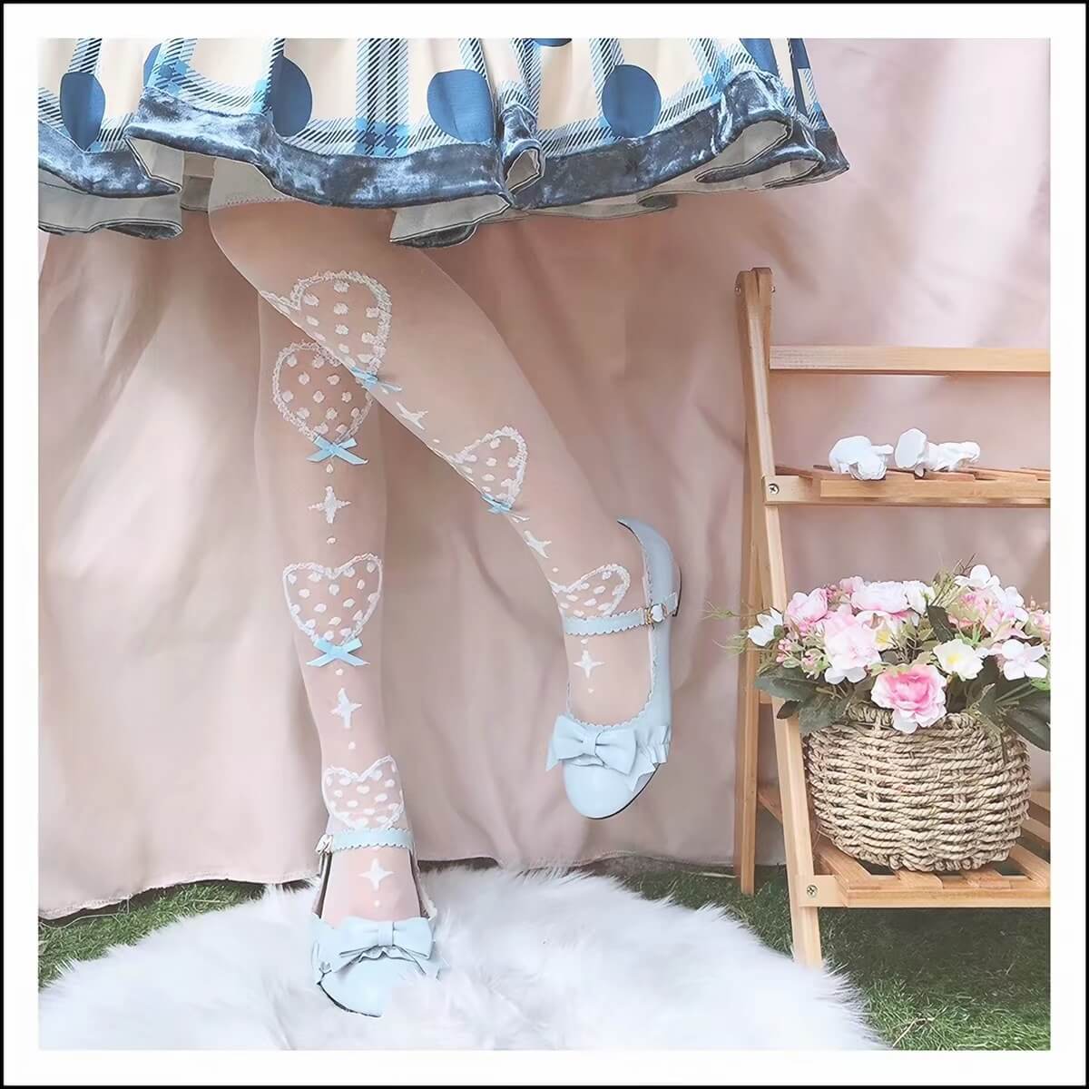 Sweet Heartbeat Lolita Thigh High Socks BY1166