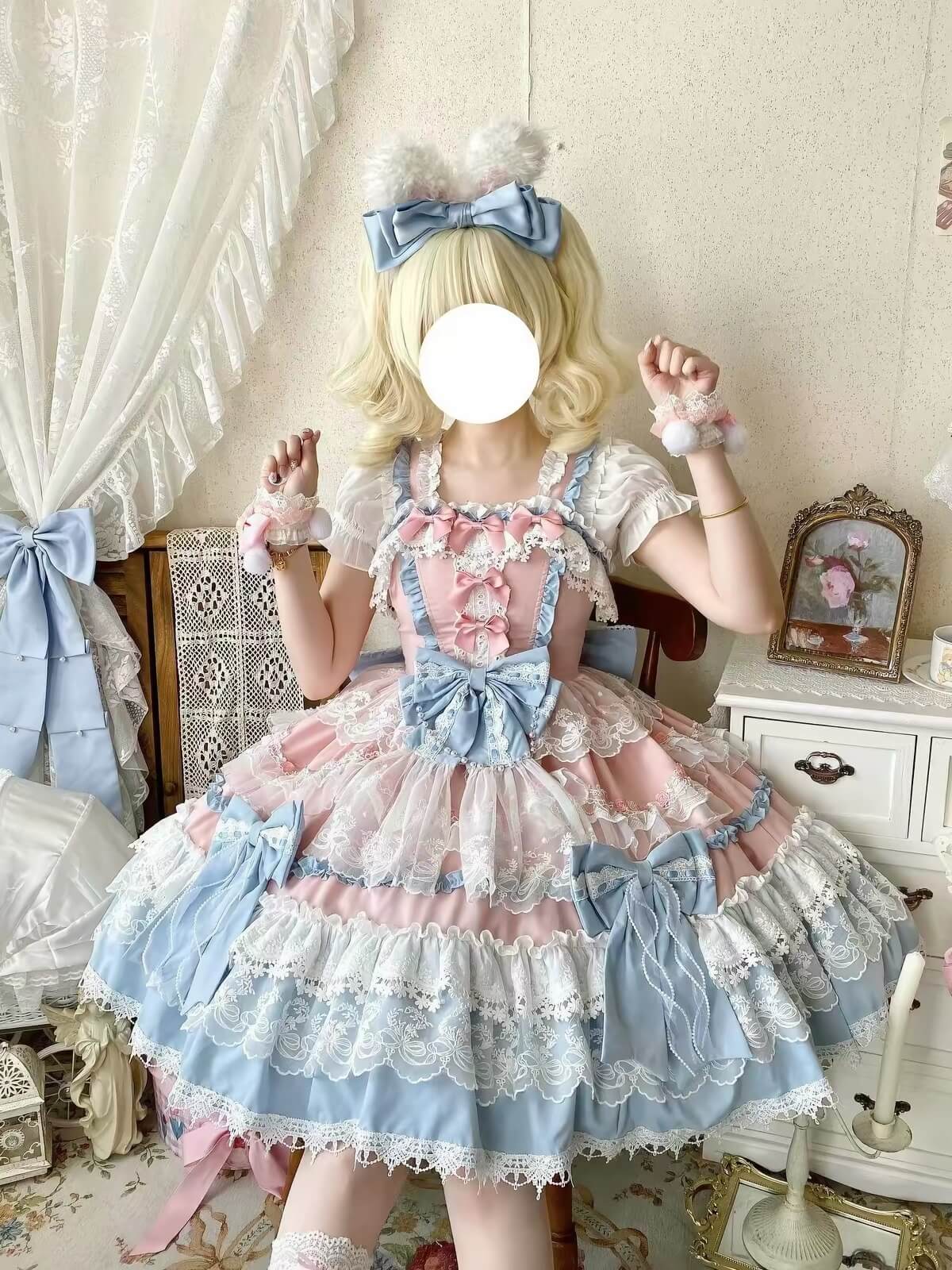 Sweet Lolita Doll JSK Dress Long Train BY9201