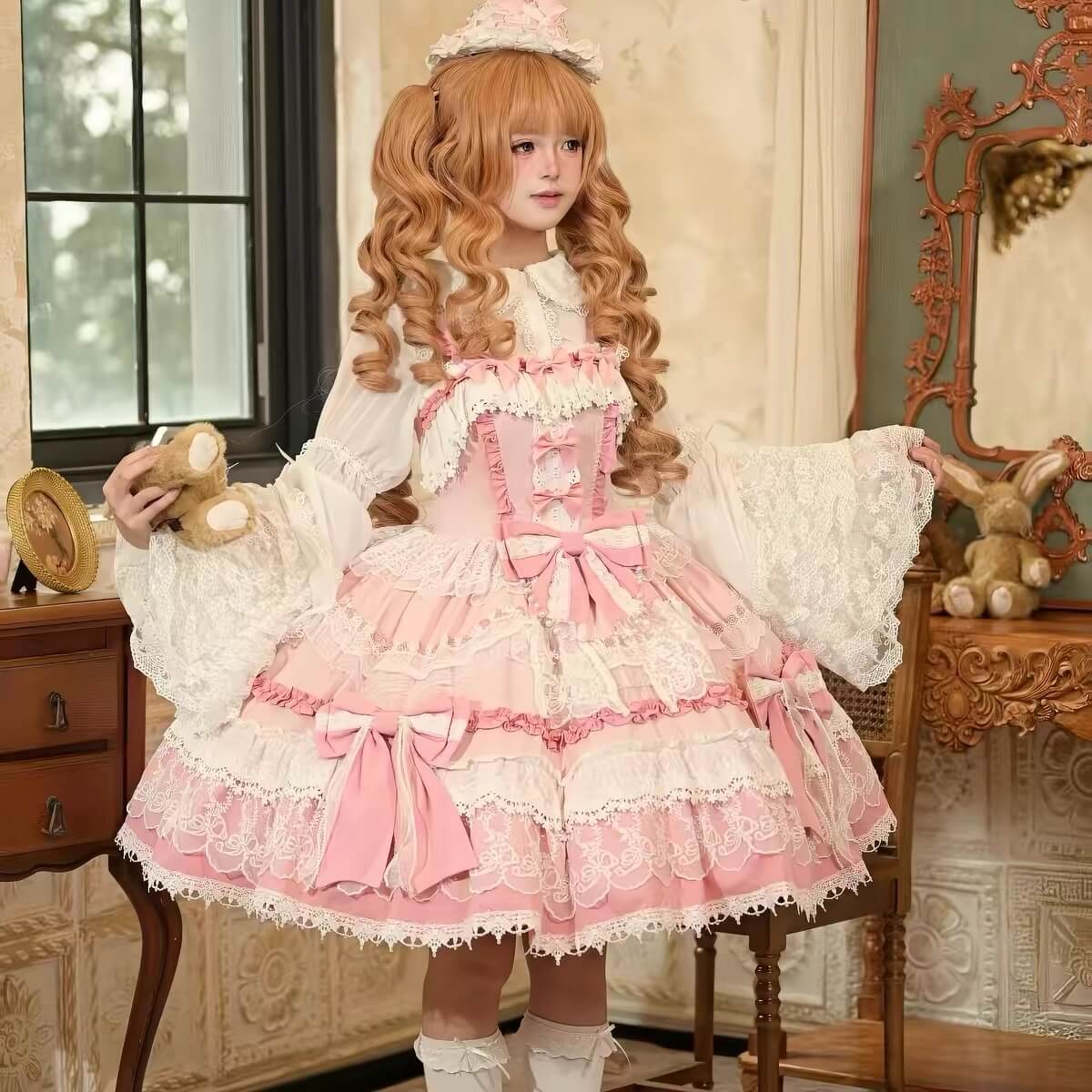 Sweet Lolita Doll JSK Dress Long Train BY9201
