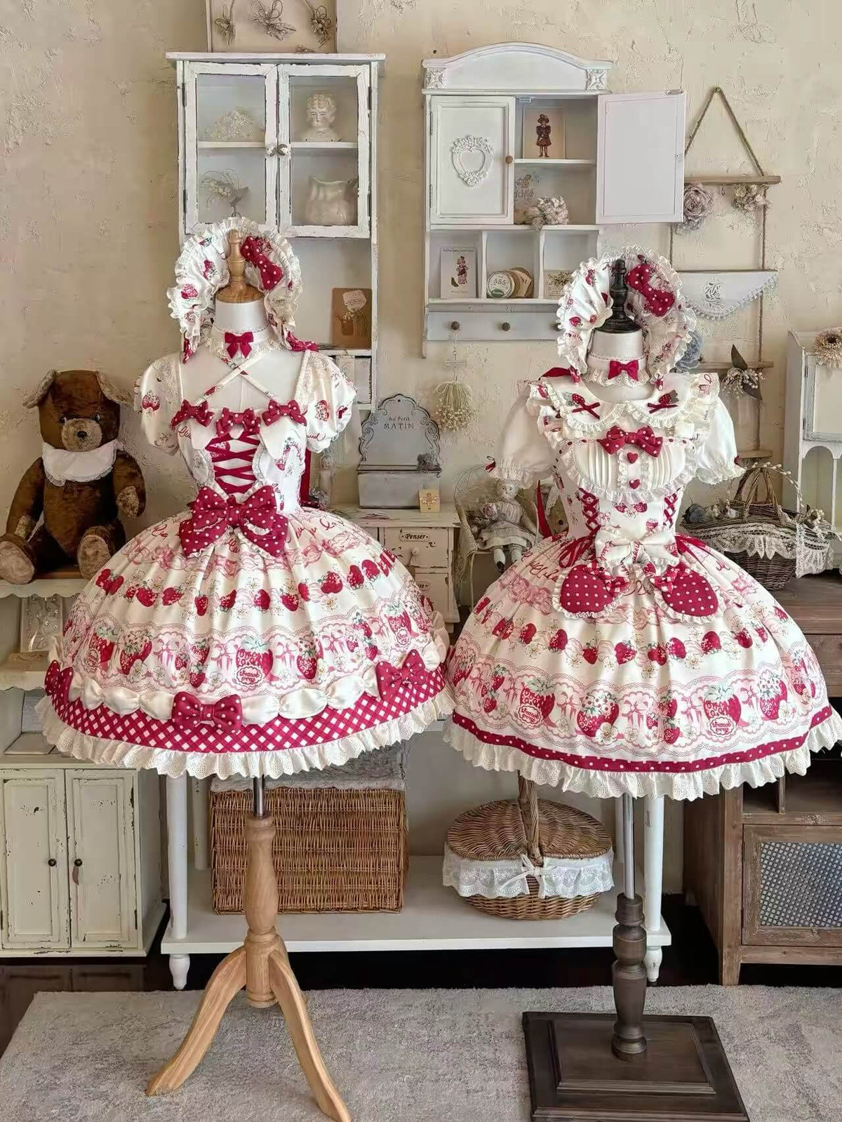 Sweet Red Strawberry Printed Lolita JSK/OP Full Payment Pre-order BY1102