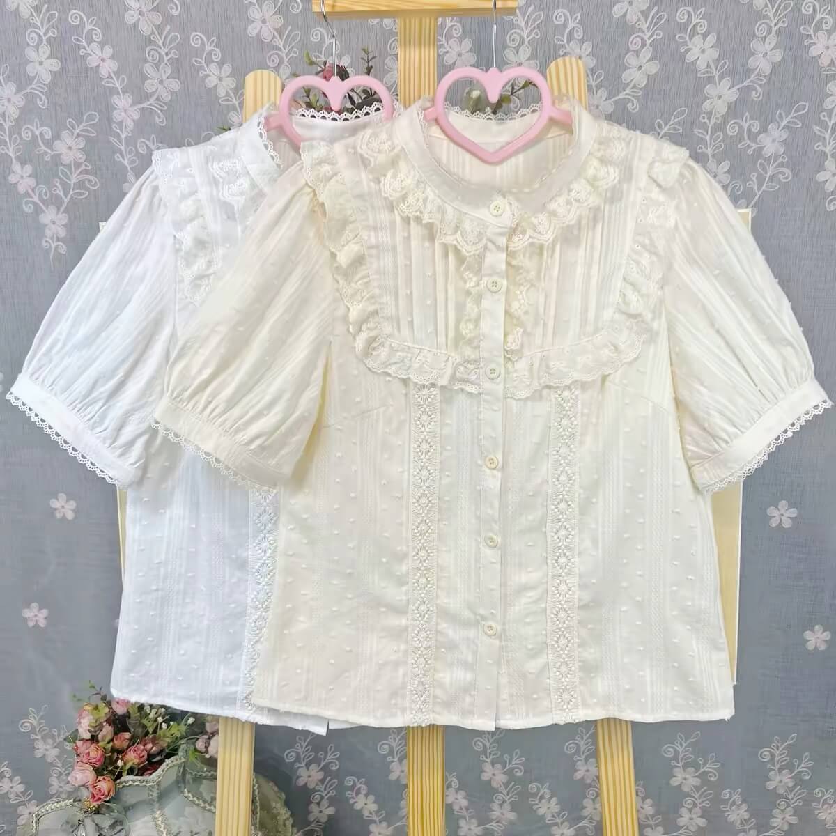 3 Colors Sweet Stand Collar Lolita Blouse BY9555