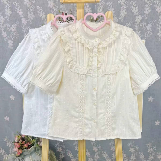 3 Colors Sweet Stand Collar Lolita Blouse BY9555