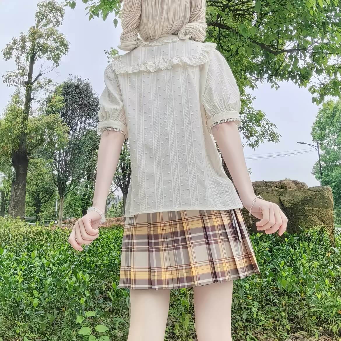 3 Colors Sweet Stand Collar Lolita Blouse BY9555