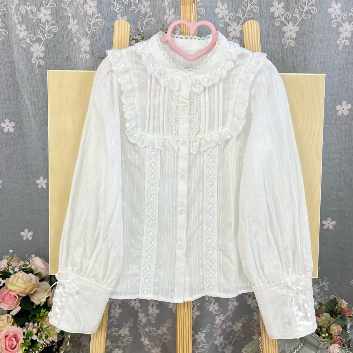 3 Colors Sweet Stand Collar Lolita Blouse BY9555