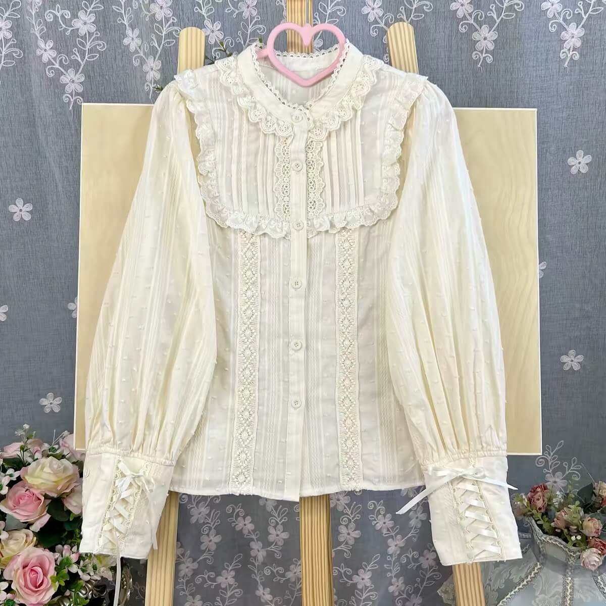 3 Colors Sweet Stand Collar Lolita Blouse BY9555