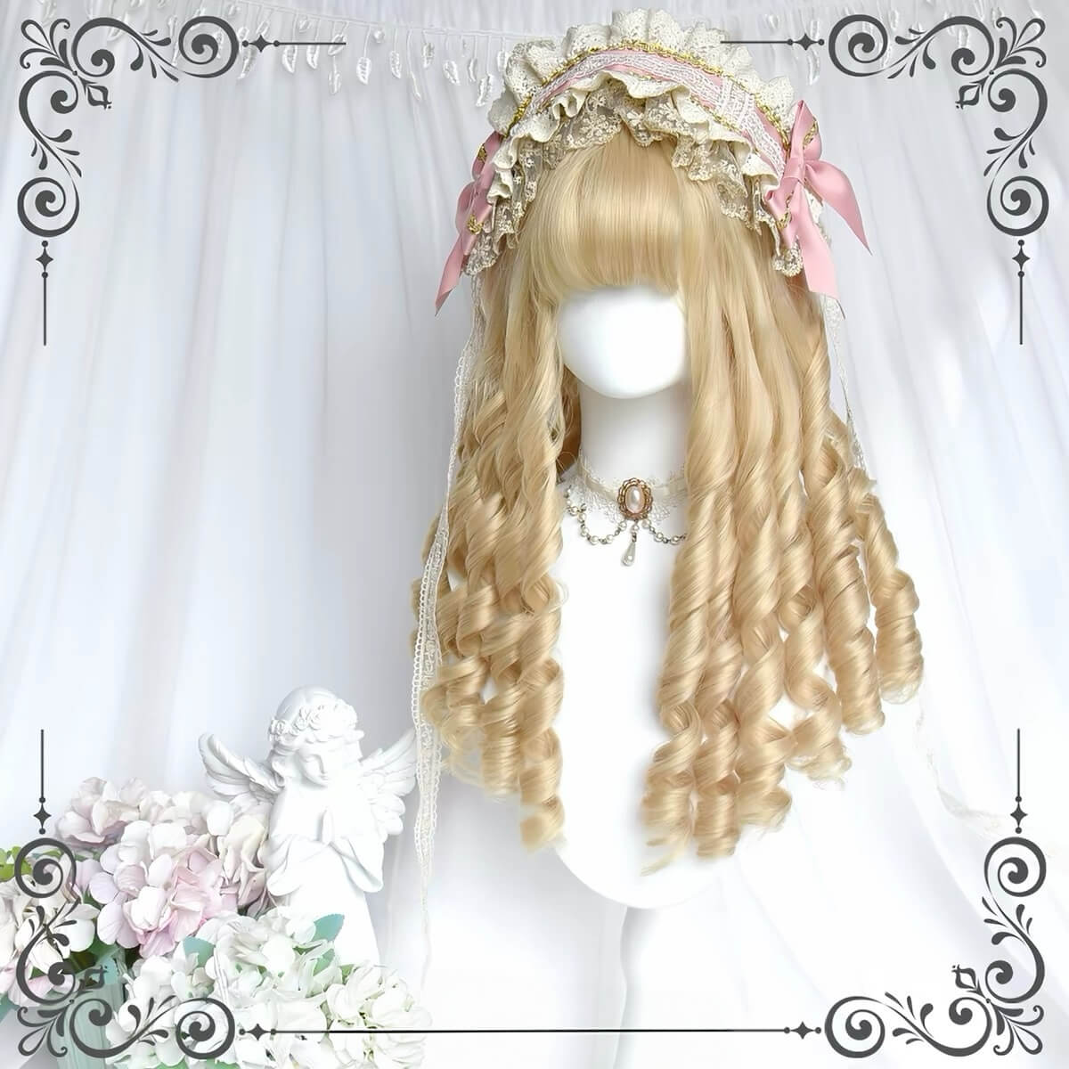 Vintage Palace Doll Platinum Roman Curls Lolita Wig platinum 1