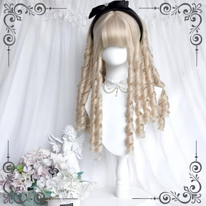 Vintage Palace Doll Platinum Roman Curls Lolita Wig platinum antique cream