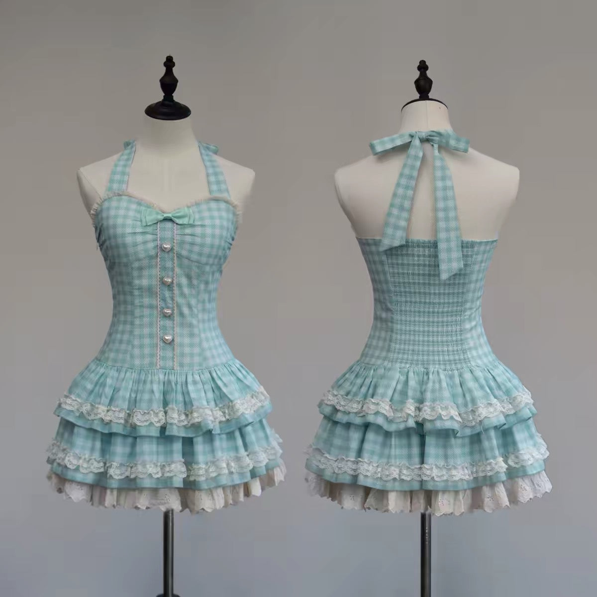 Reviews for New Sweet Summer Mint Nana Dress Puffy Skirt BY0022