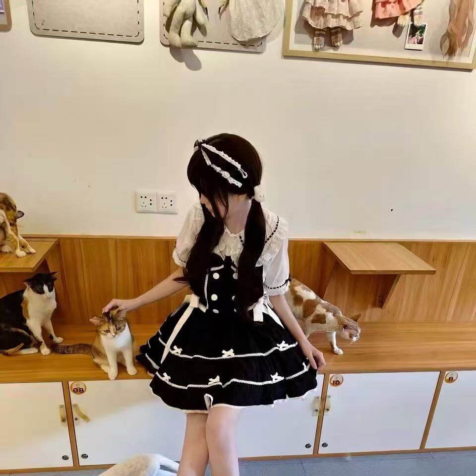 Cute Three Tier Cotton Lolita JSK|In Stock BY1008