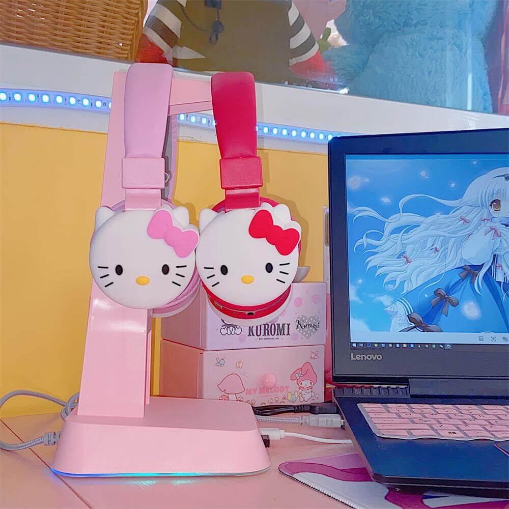 Japanese Y2K Sweet Cat Headworn Game Bluetooth Earphones BY1132