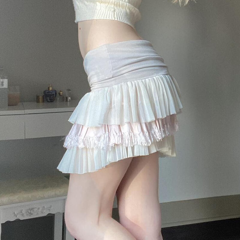 Dream Ballet Theatre Triple Cake Irregular Mesh Skirt BY1015