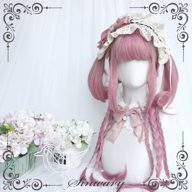 Lolita sweet cool pink cherry blossom jellyfish micro curly wig BY6215
