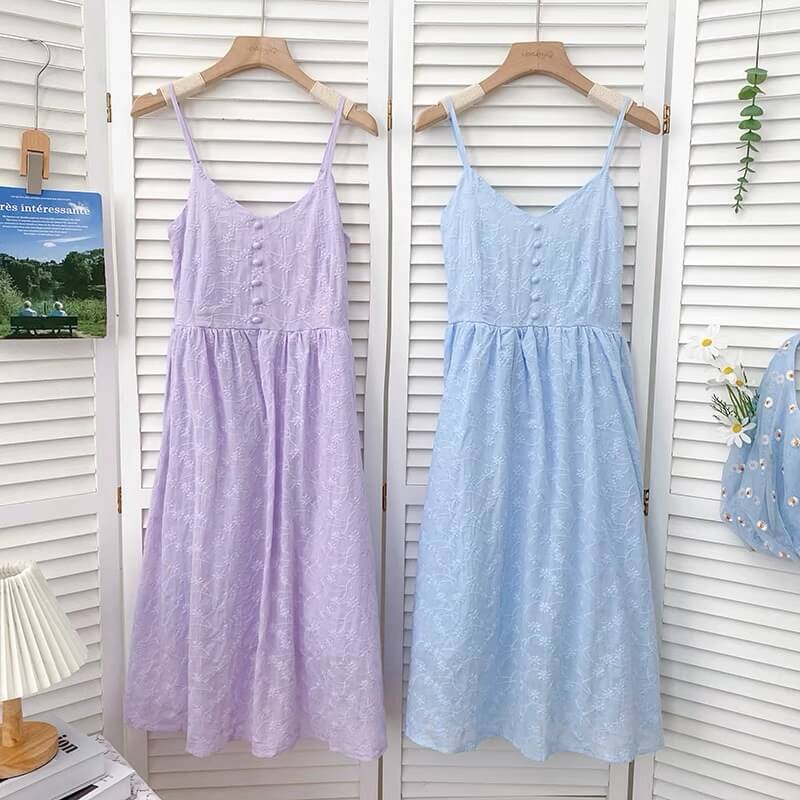 Sweet daisy embroidery fairy dress BY8180