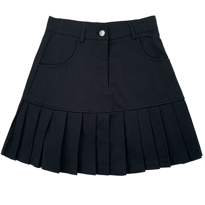 Japanese girl summer high waist pleated skirt BY6091
