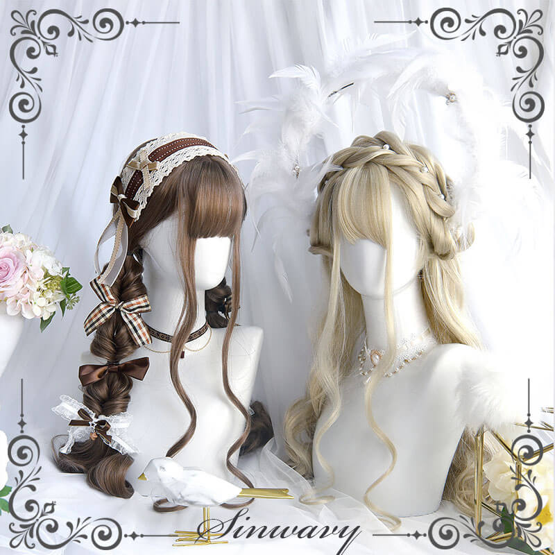 Doll beige/light golden brown Lolita long curly wig BY5001