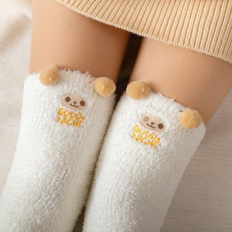 Cute cartoon Plush knee socks BY5021