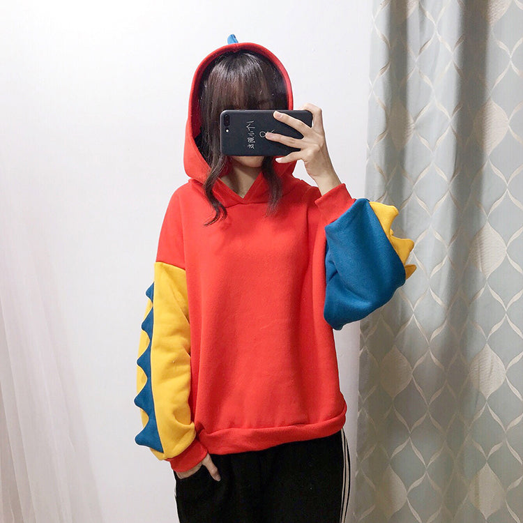 ''THIS IS A DINOSAUR'' STITCHING HOODIE BY23137
