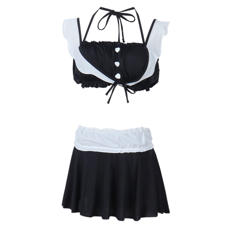 JAPANESE SWEET STUDENT CASUAL TWO-PIECES SWIMSUIT BY66009