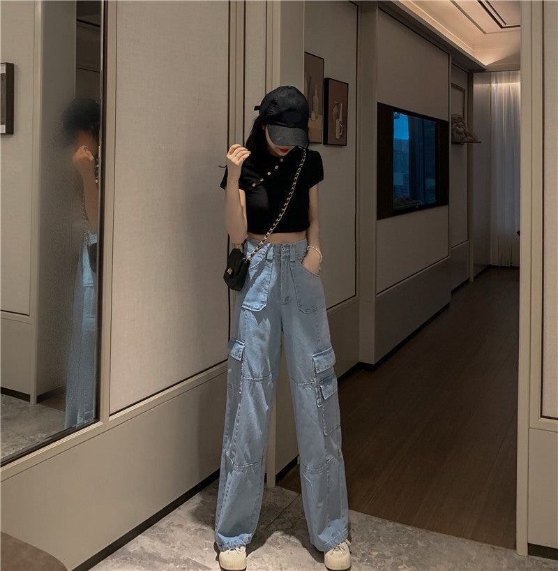 NEW FASHION POCKET JEANS BY42706
