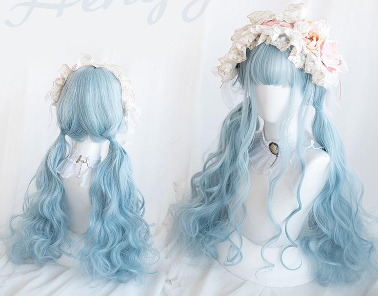 BLUE LONG CURLY WIG BY31128