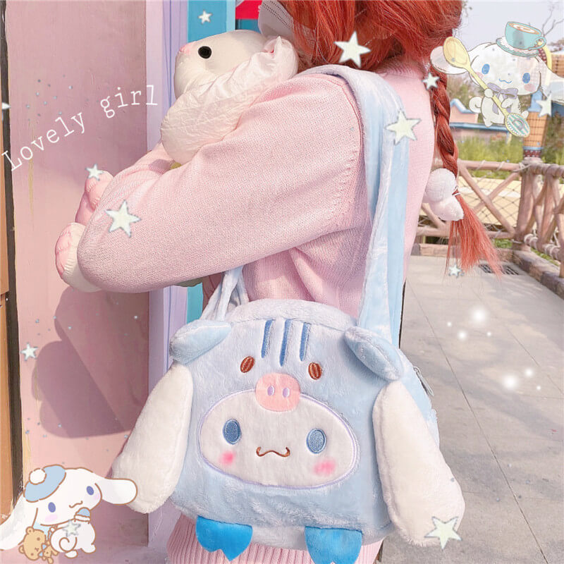 Japanese cute sanrio plush shoulder bag BY8052