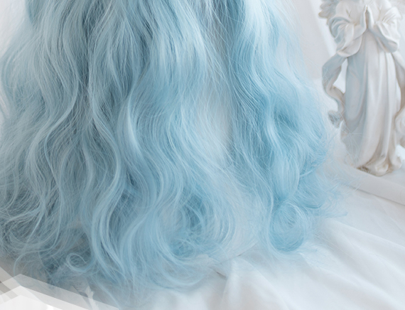 BLUE LONG CURLY WIG BY31128