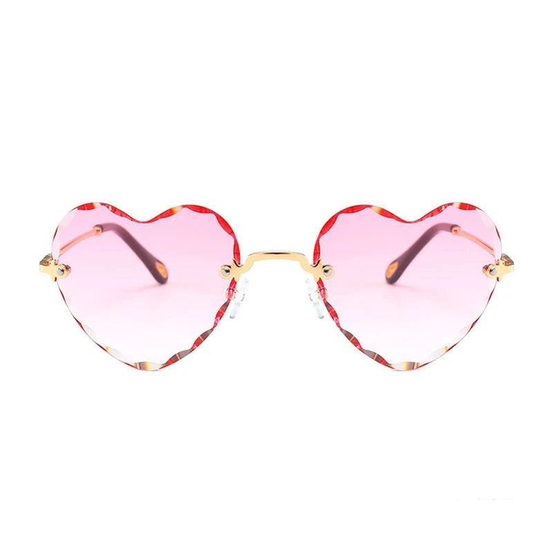 8 COLORS INS CUTE GRADIENT HEART TRAVEL SUNGLASSES BY61703