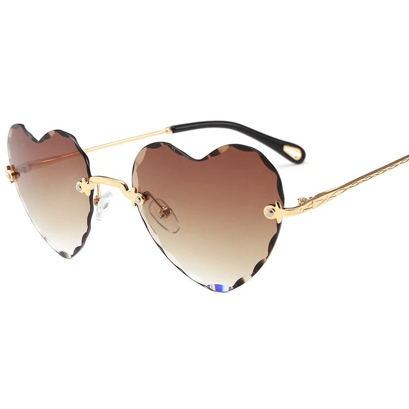 8 COLORS INS CUTE GRADIENT HEART TRAVEL SUNGLASSES BY61703