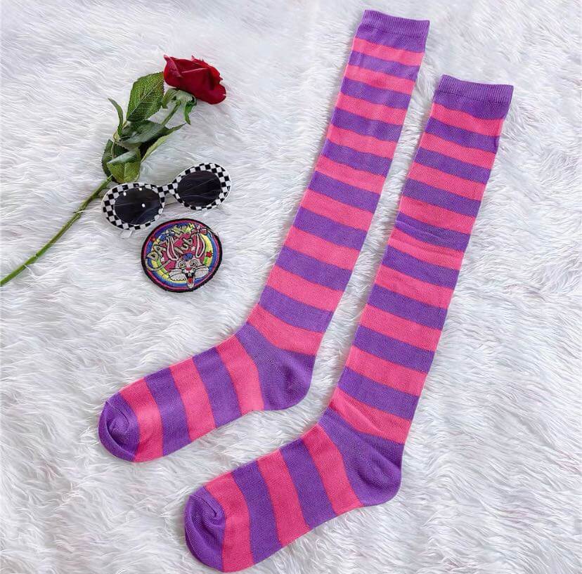 JAPANESE COS STRIPED KNEE SOCKS BY88888 | aleeby