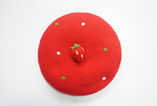 ''A STRAWBERRT'' POINT RED BERET BY51020