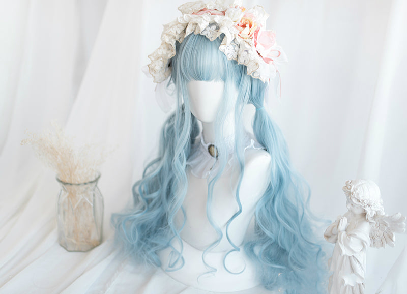 BLUE LONG CURLY WIG BY31128