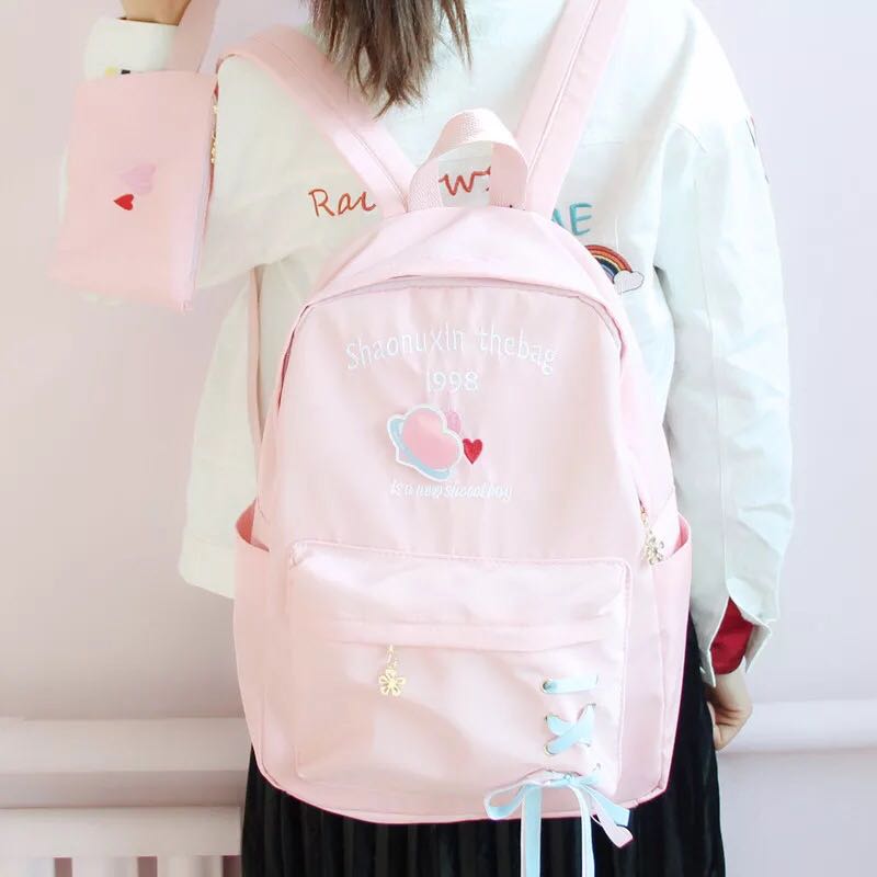 CHIC LOVE LETTER EMBROIDERY BACKPACK BY50705