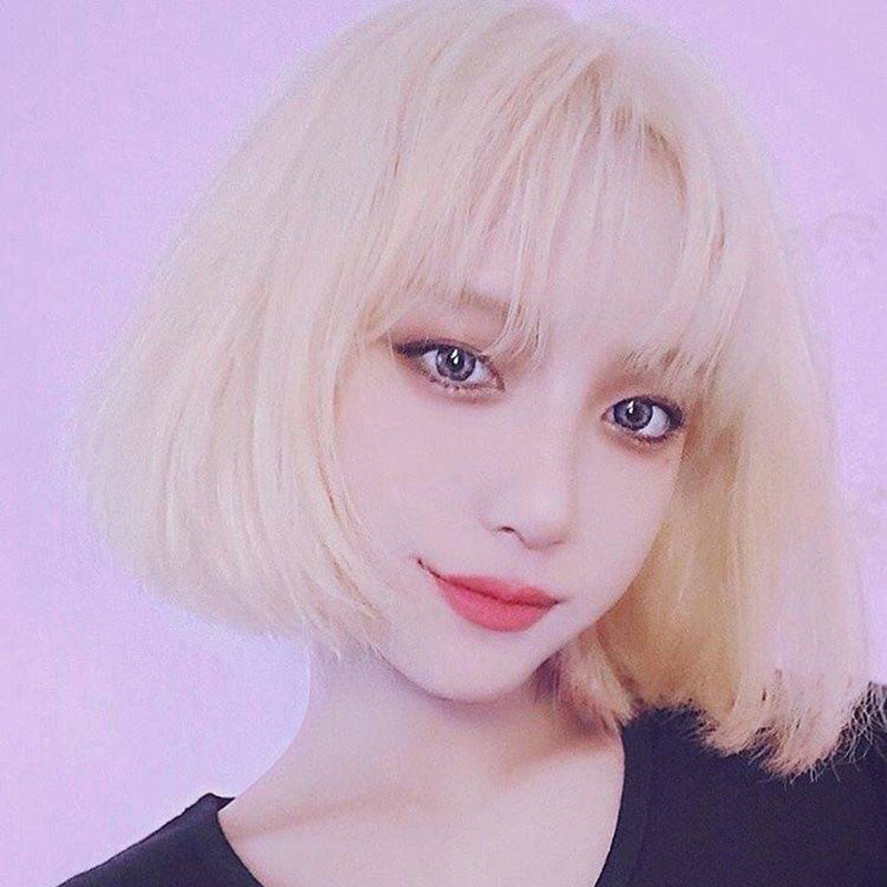 CUTE AIR BANGS GOLDEN SHORT WIG BY31100